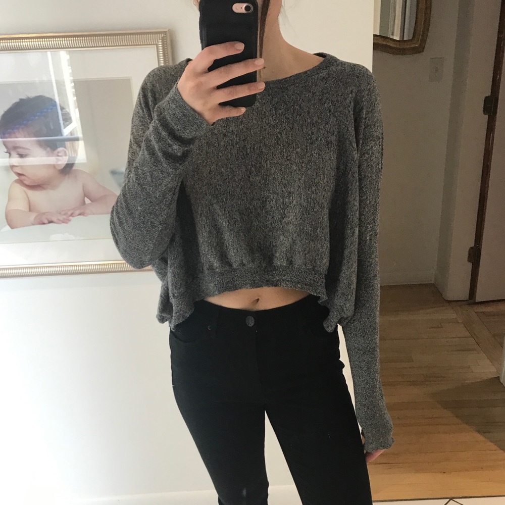 Cropped Sweater with Back Slits by COVET 💜